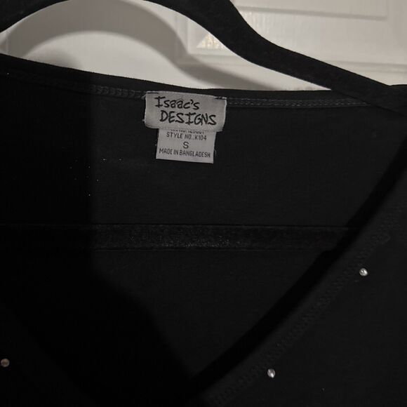 Group Therapy Rhinestone V-Neck black T-Shirt - Small - Picture 2 of 4